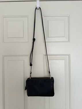 Urban Outfitters Black Faux Leather Small Crossbody bag